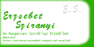 erzsebet sziranyi business card